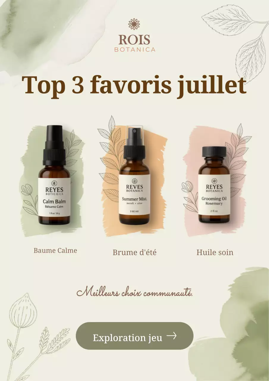 Promotion des soins de la peau botaniques beiges