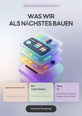 Technische Ankündigung zur Glassmorphism-Benutzeroberfläche