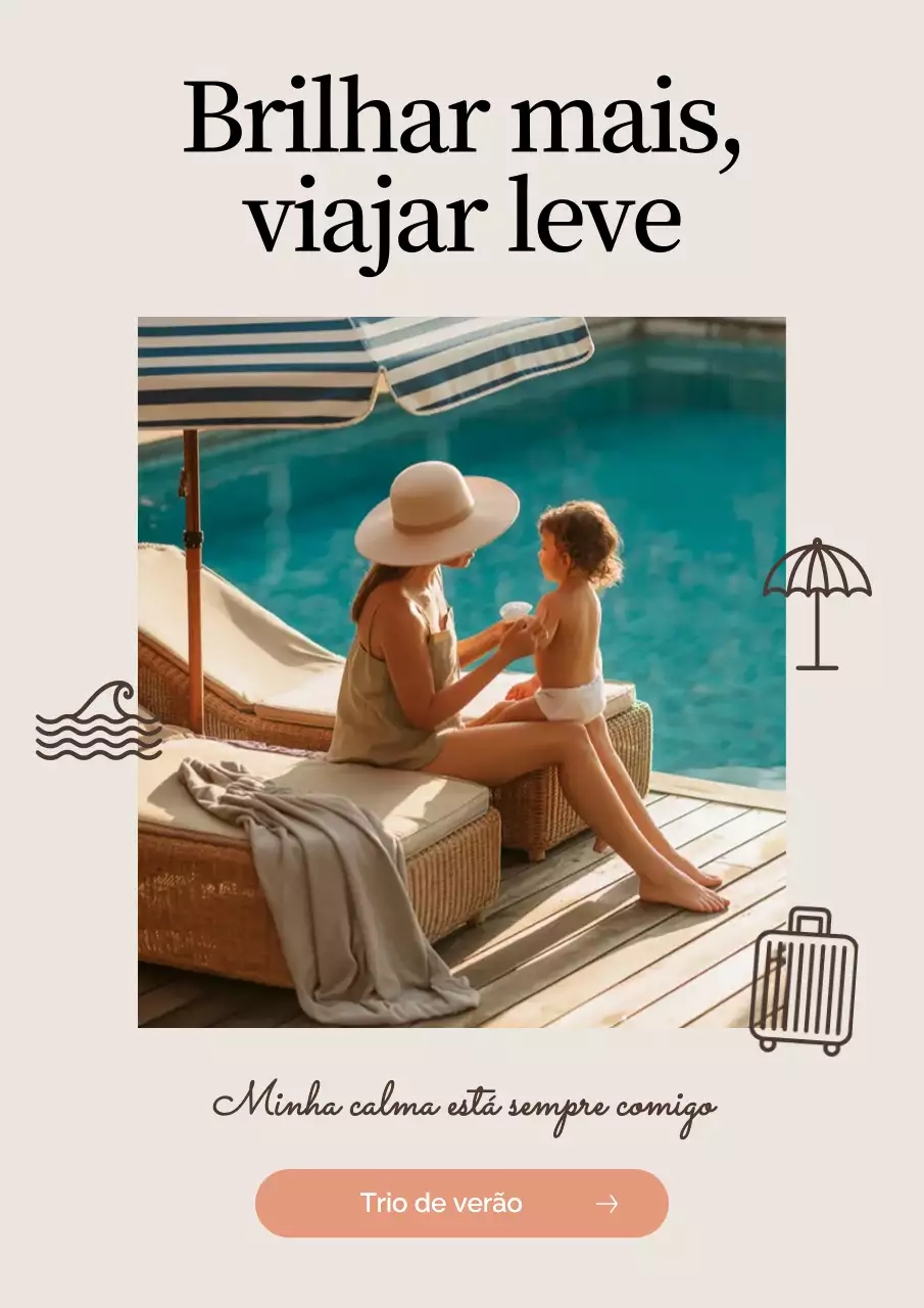 Promoção de viagens elegante bege