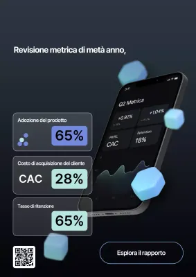 Rapporto aziendale in stile 3D Deep Navy