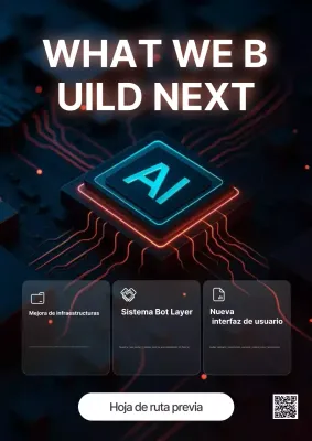 Anuncio de la hoja de ruta de la IA futurista negra