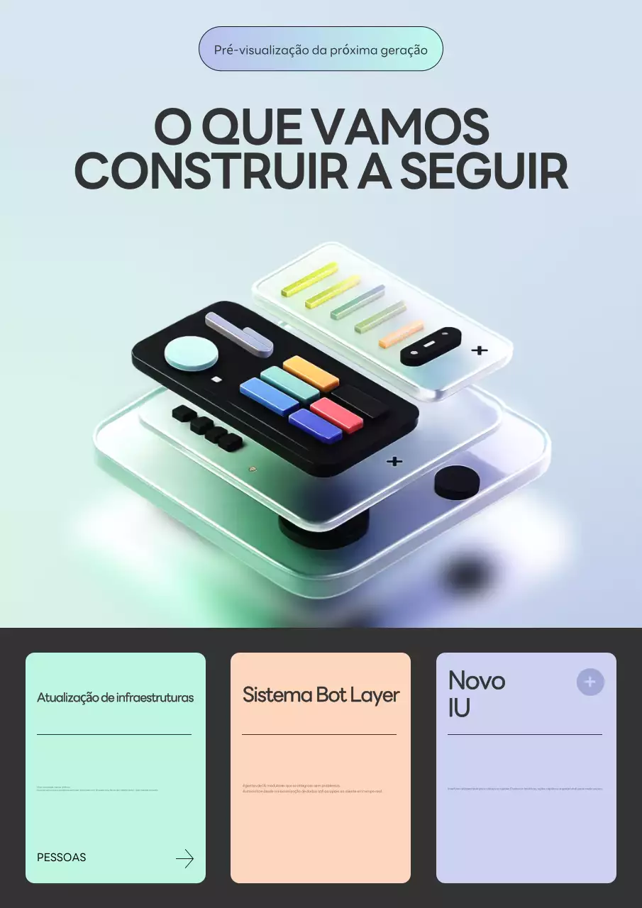 Anúncio do sistema de interface de usuário estilo 3D Mint Glassmorphism