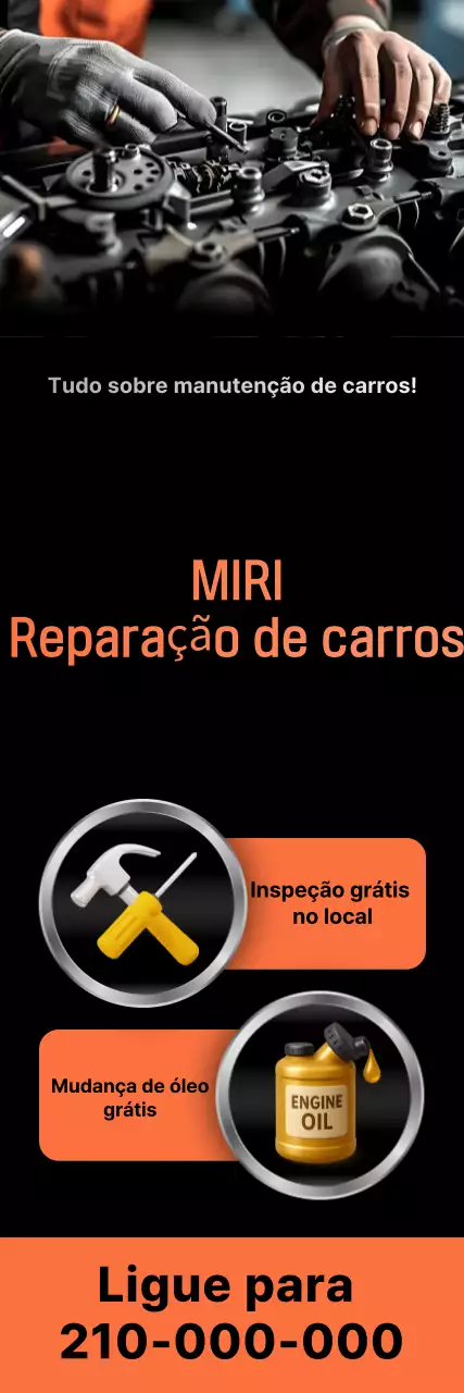 Anúncio de manutenção de carros modernos pretos