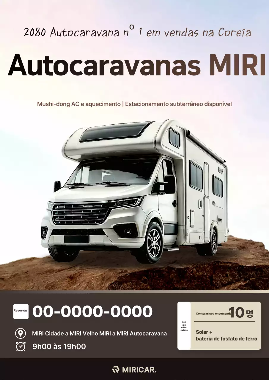 Anúncio de Camper Van Moderna Bege