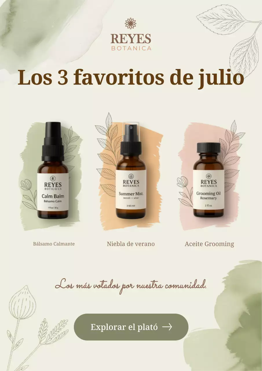 Promoción de cuidado de la piel botánico beige
