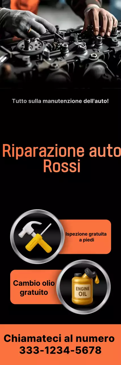 Pubblicità di manutenzione di auto moderne nere
