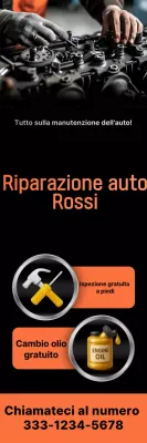 Pubblicità di manutenzione di auto moderne nere