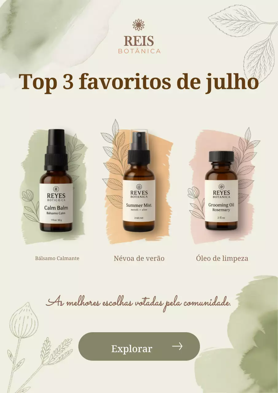 Promoção de cuidados com a pele botânica bege