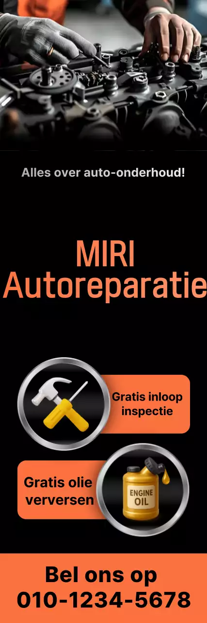 Advertentie voor onderhoud van zwarte moderne auto's