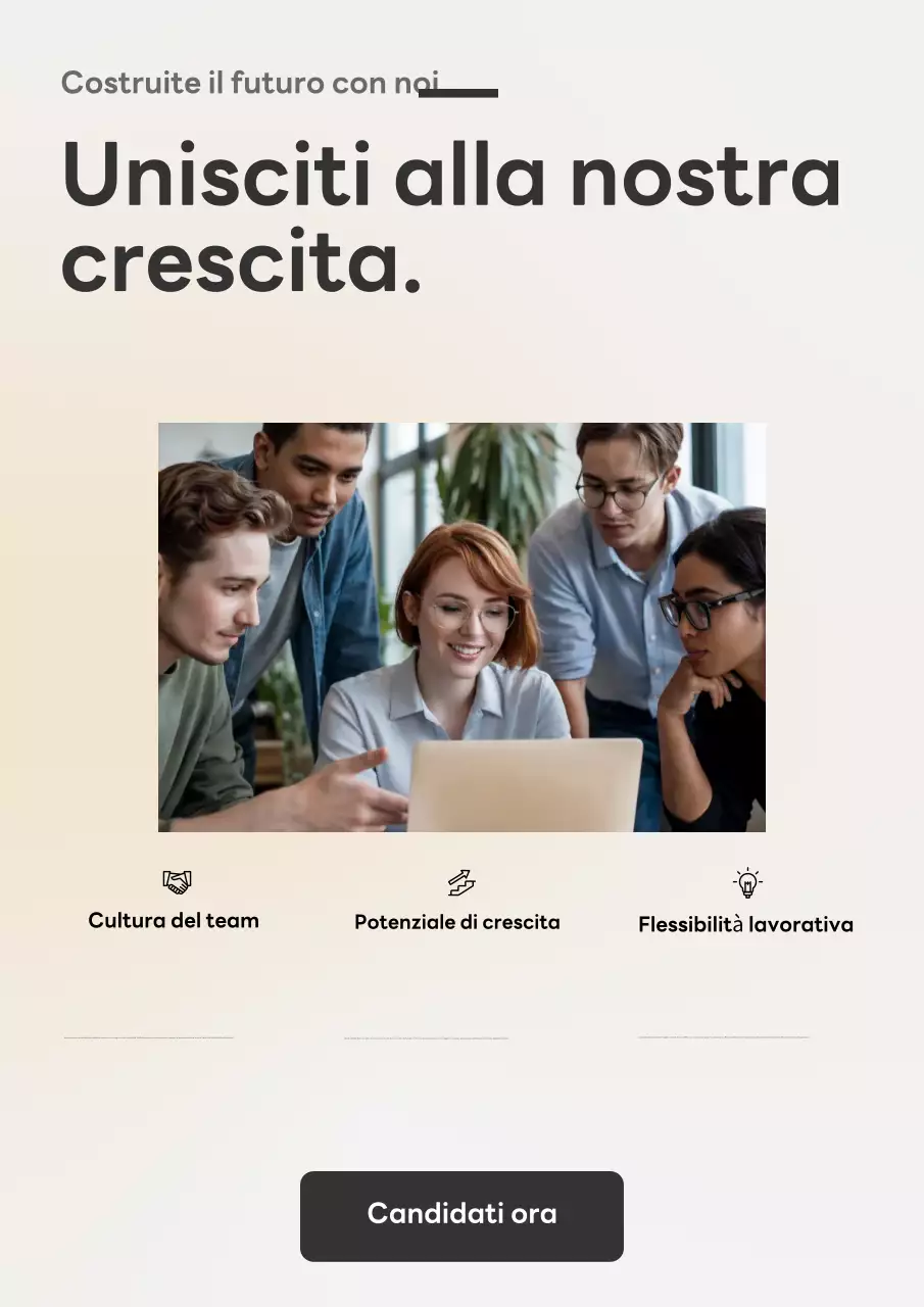 Reclutamento del team moderno Beige