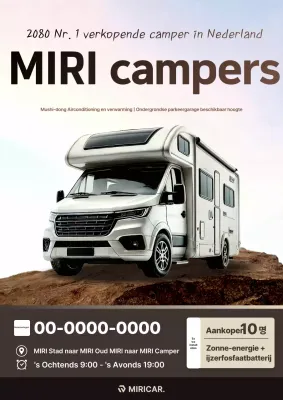 Beige moderne campervan advertentie