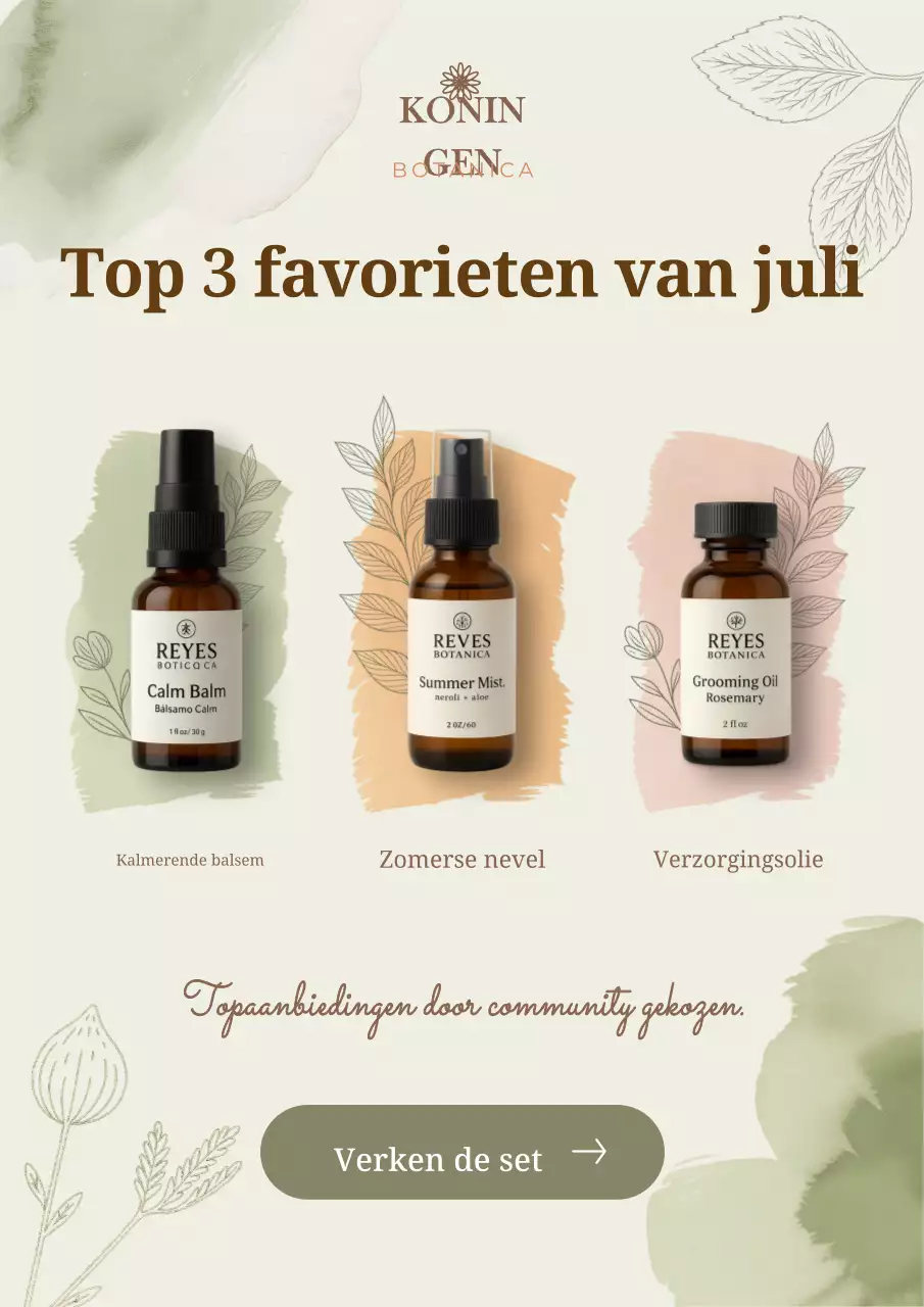 Beige Botanical Huidverzorging Promotie