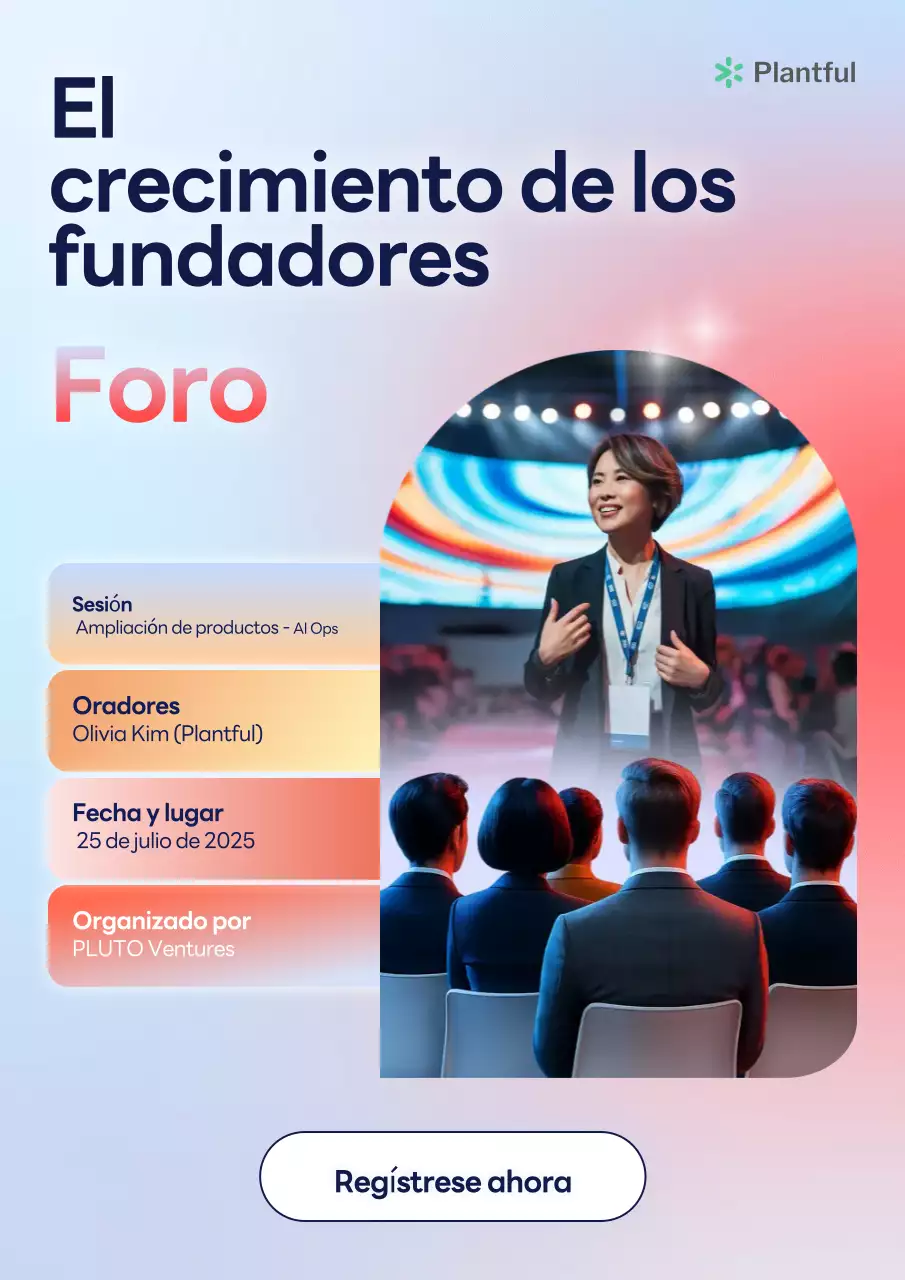 Evento empresarial moderno azul y rojo