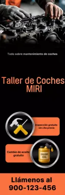 Anuncio de mantenimiento de coches modernos negros