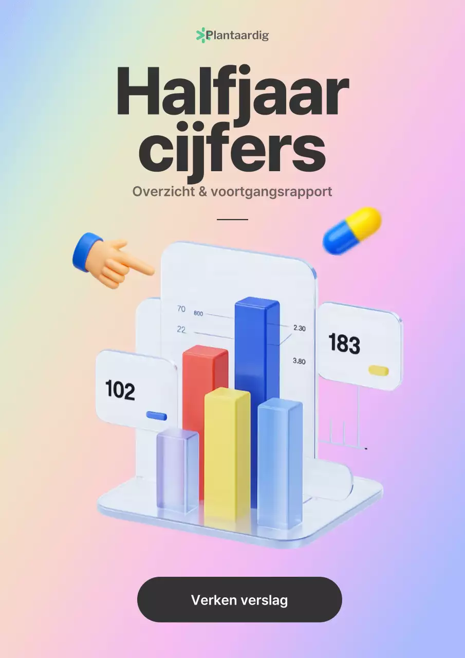 Rapport met metrische gegevens over Rainbow 3D-stijl