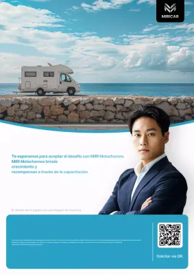 Reclutamiento para la formación de furgonetas camper modernas de color azul cielo