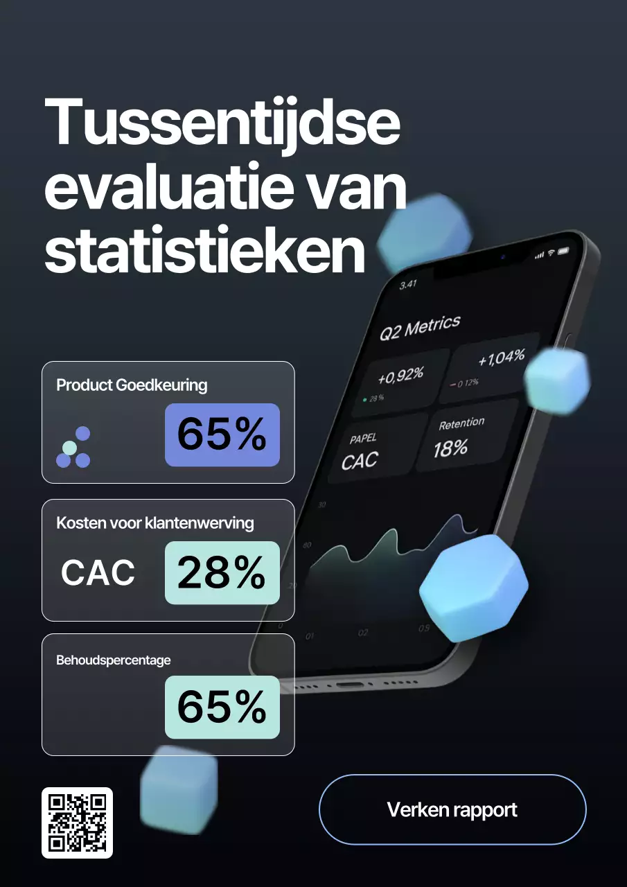 Deep Navy 3D-stijl bedrijfsrapport