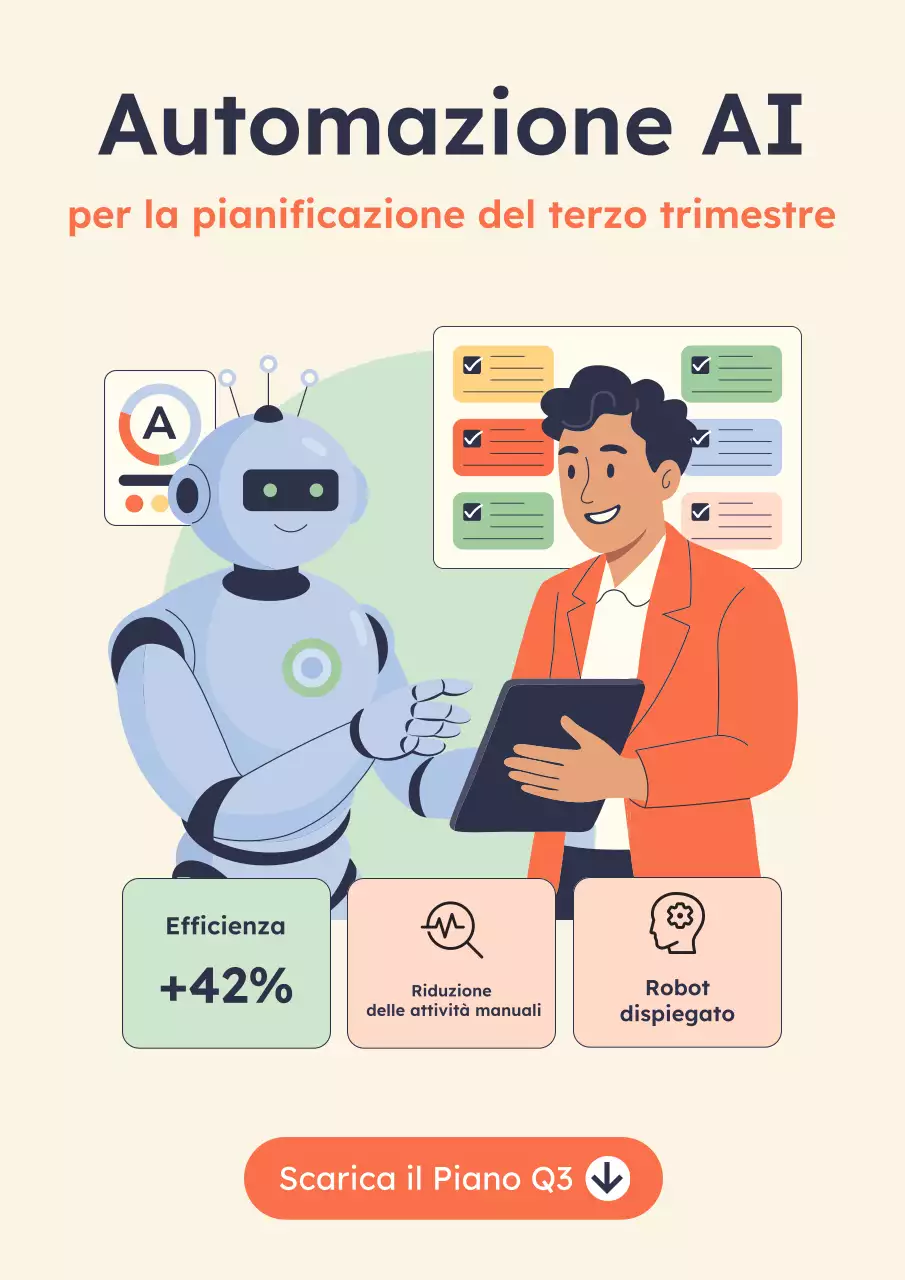 Pubblicità di pianificazione AI moderna beige