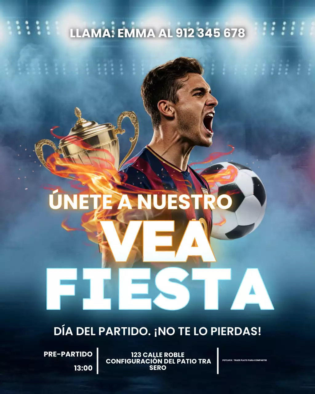 Partido deportivo en vivo Ver partido Fiesta Instagram