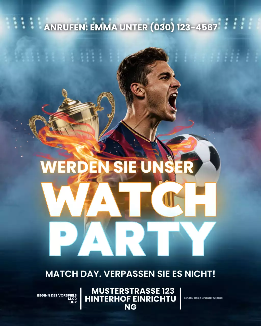 Sportspiel Live-Spiel-Viewing-Party Instagram