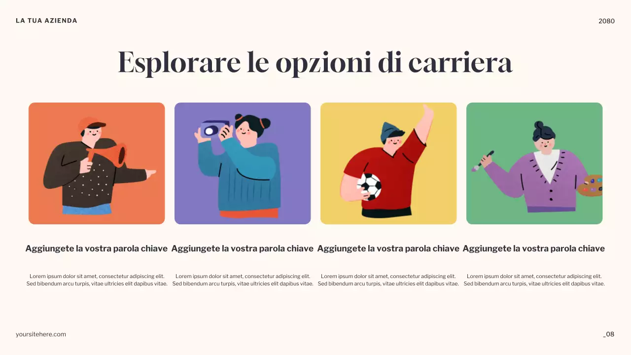 Presentazione dell'annuncio di Orange Minimal Dreams