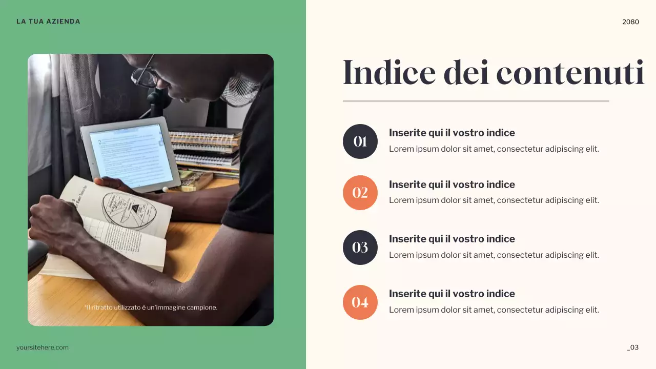 Presentazione dell'annuncio di Orange Minimal Dreams