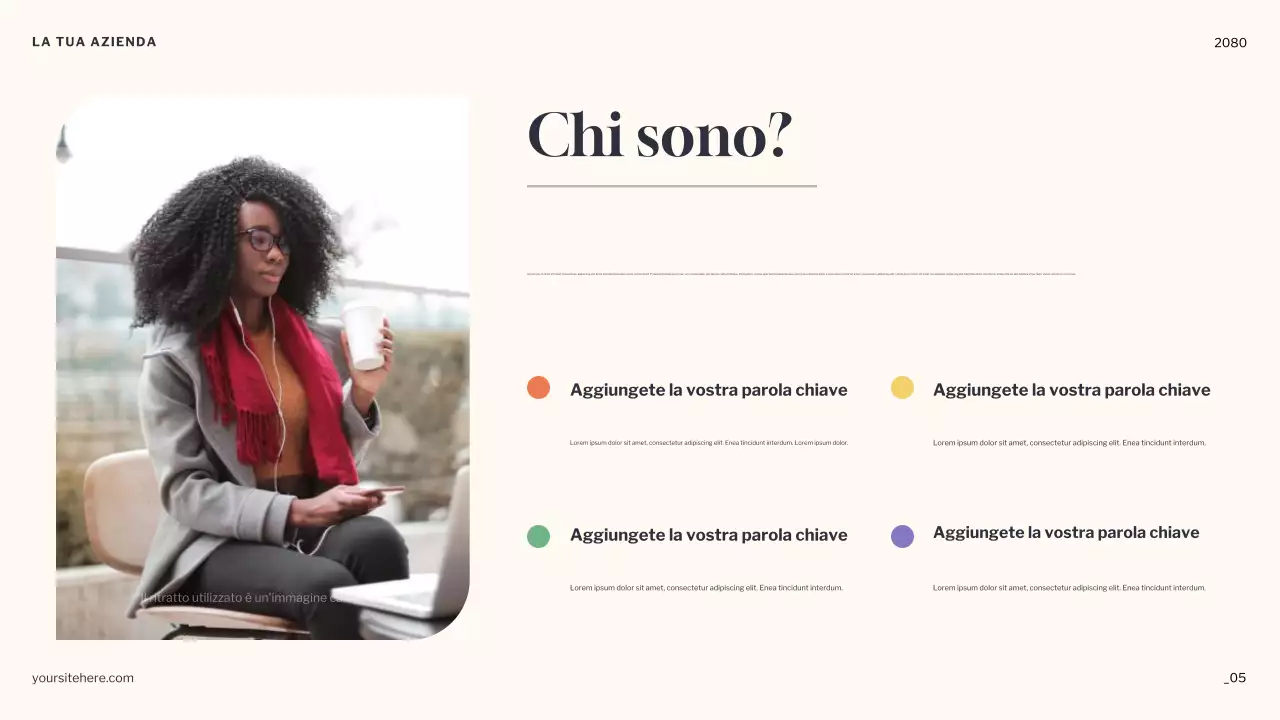 Presentazione dell'annuncio di Orange Minimal Dreams