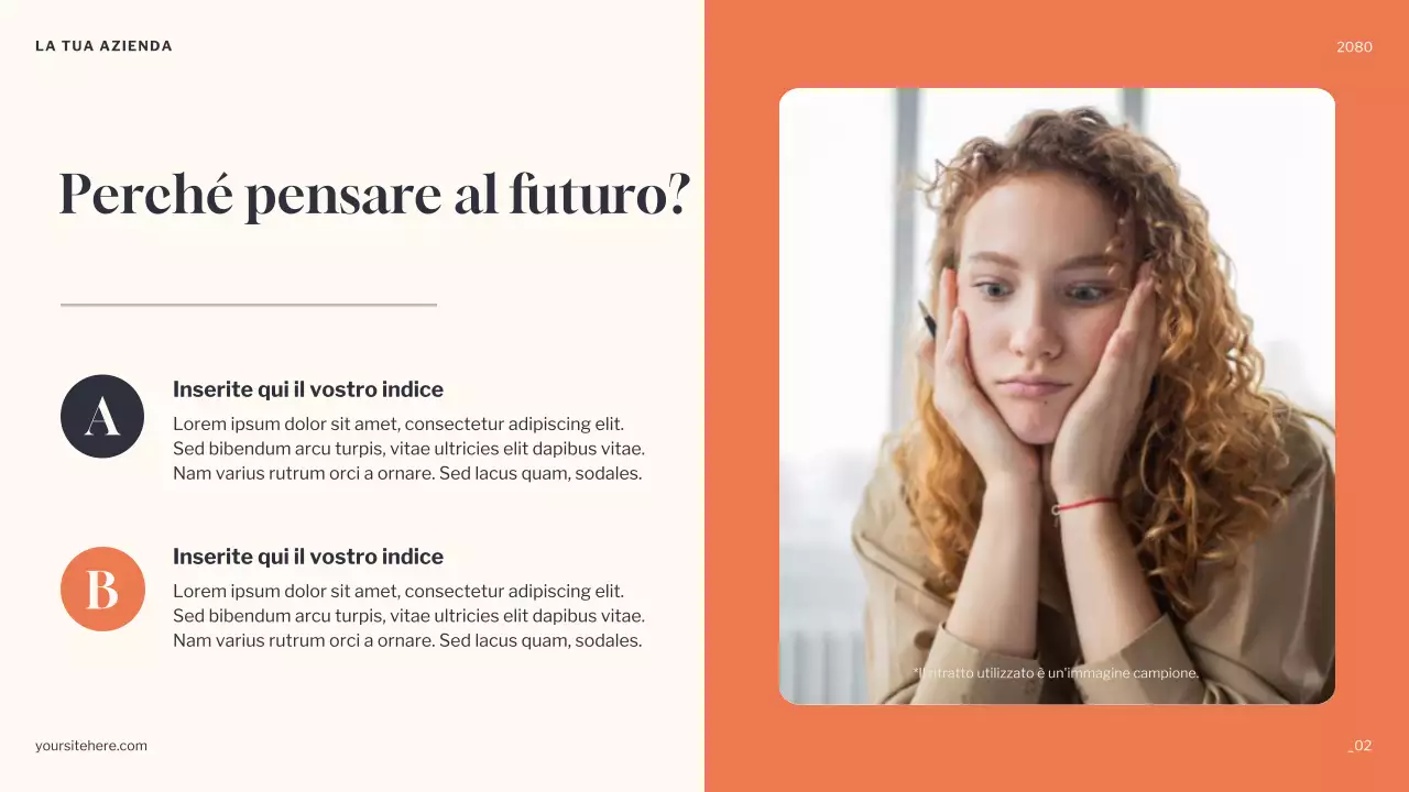 Presentazione dell'annuncio di Orange Minimal Dreams