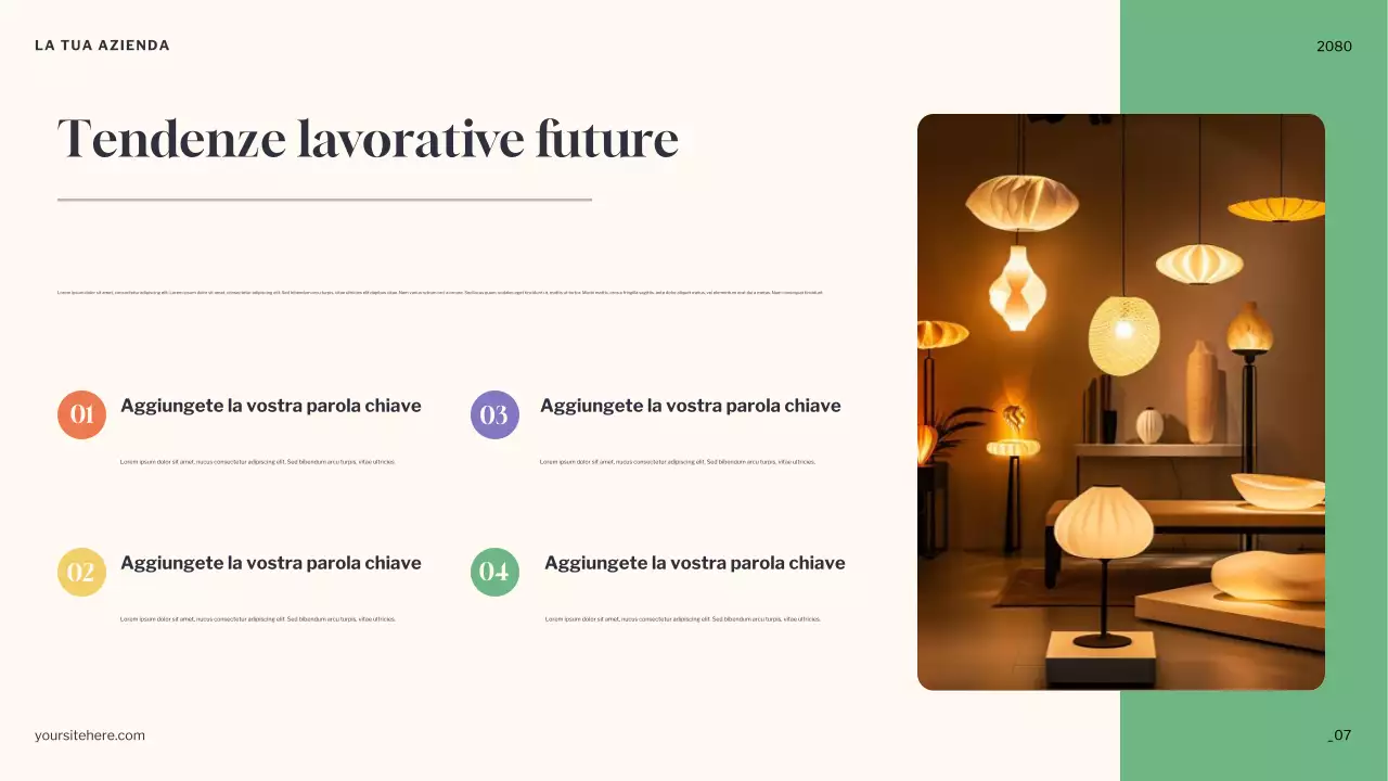 Presentazione dell'annuncio di Orange Minimal Dreams