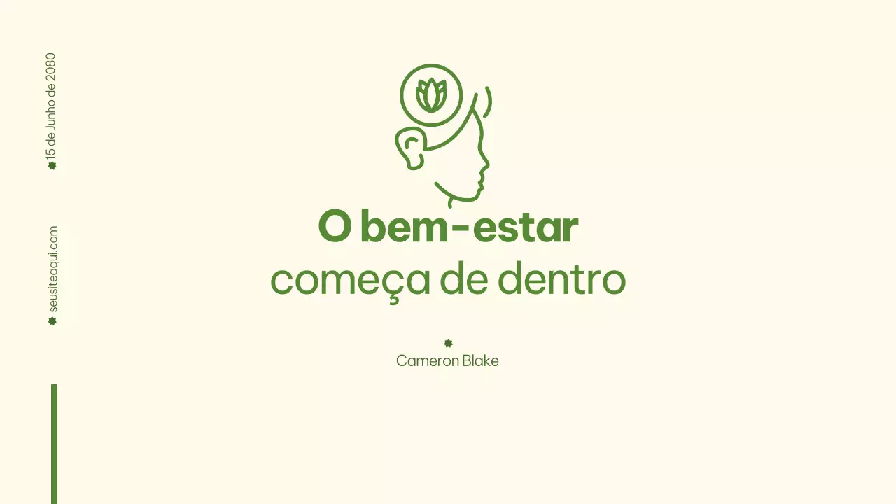Apresentação de anúncio de bem-estar minimalista bege
