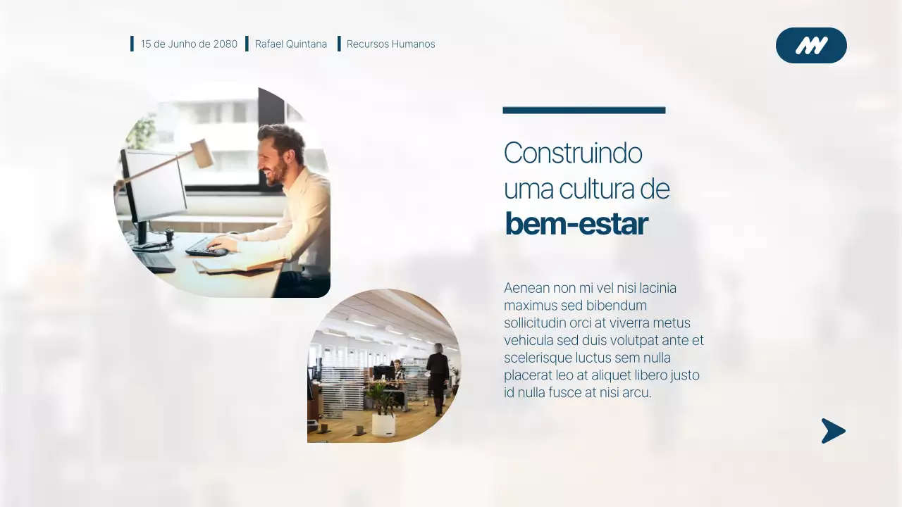 Apresentação de Promoção de Trabalho em Equipe Moderno Azul