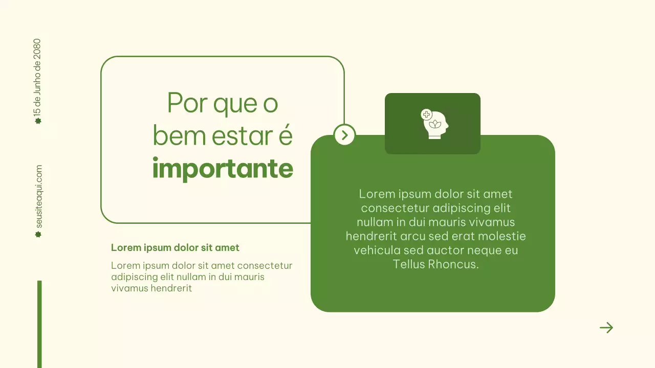 Apresentação de anúncio de bem-estar minimalista bege