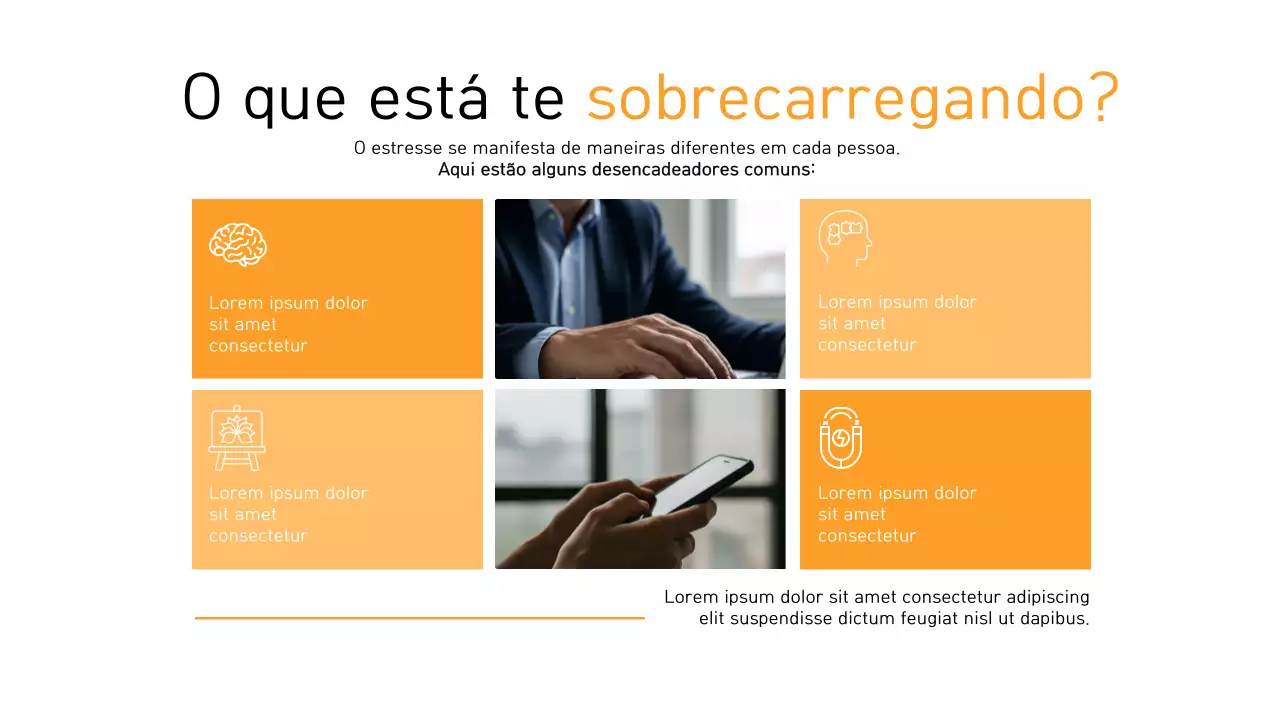 Apresentação do anúncio do Orange Modern Wellness