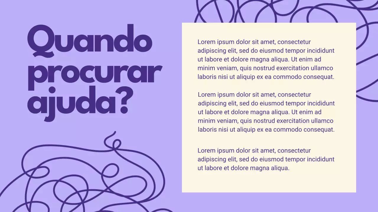 Apresentação de Saúde Mental Mínima Roxa