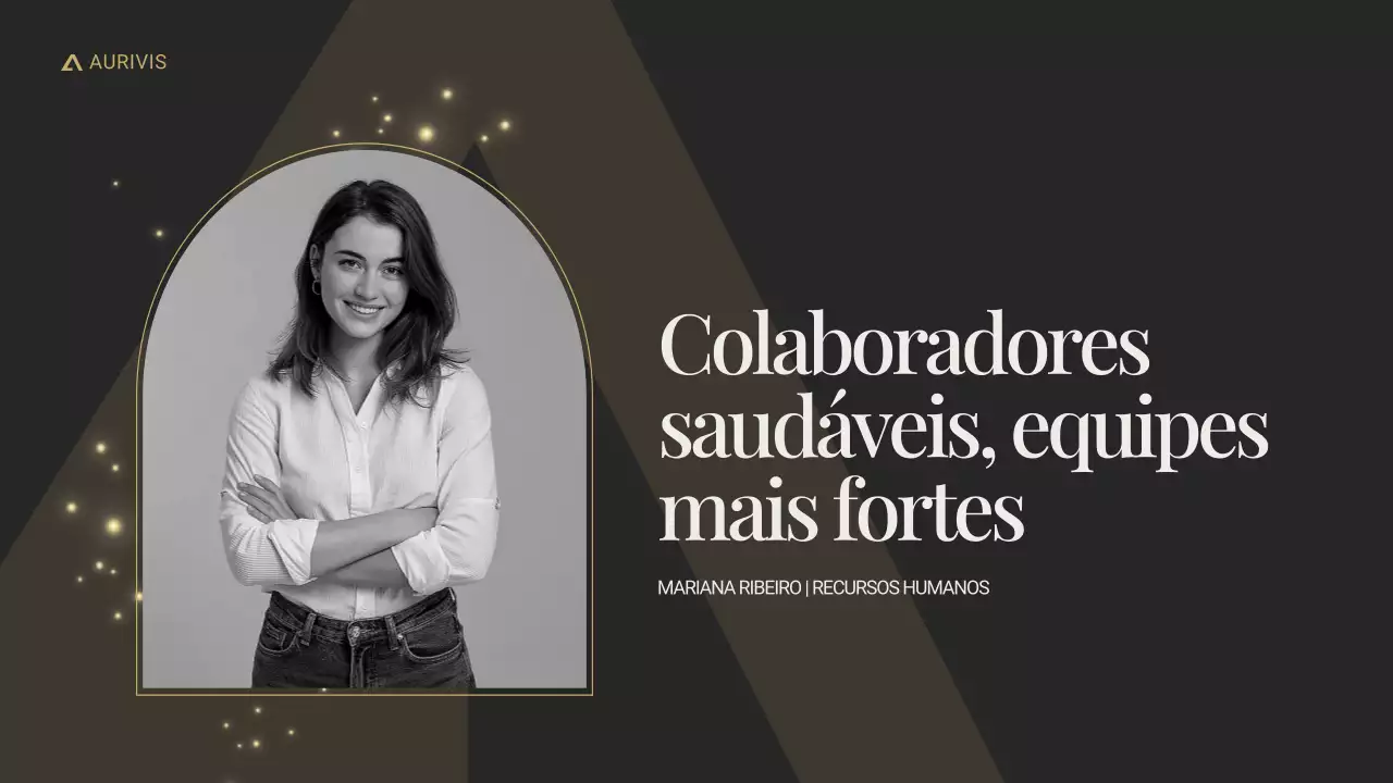 Apresentação de Gestão de RH Moderna em Preto