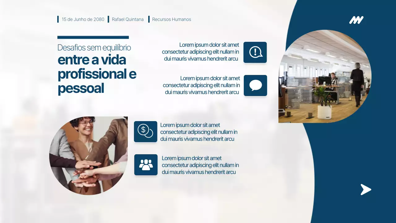 Apresentação de Promoção de Trabalho em Equipe Moderno Azul