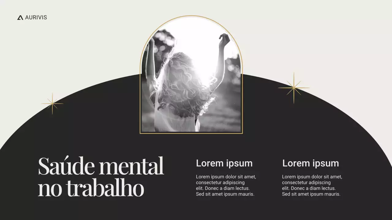 Apresentação de Gestão de RH Moderna em Preto