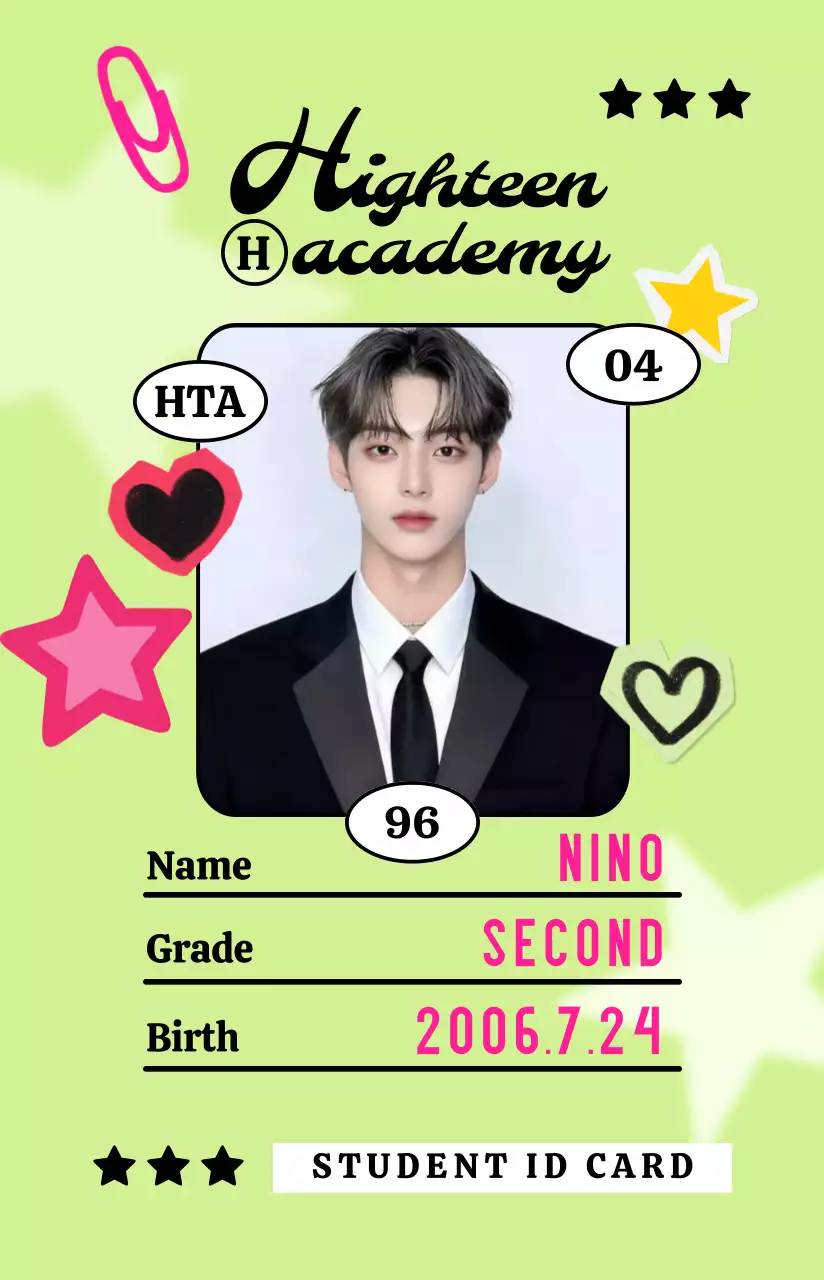 緑 かわいい カード  推し活