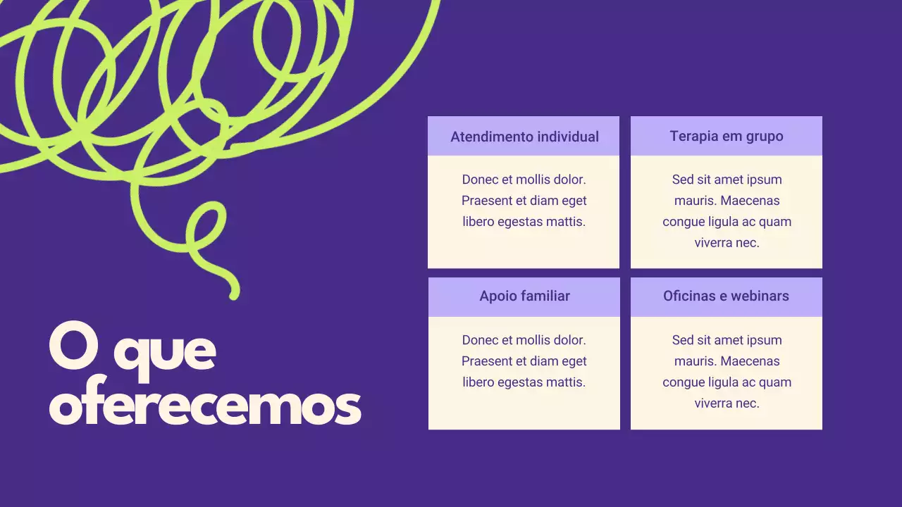 Apresentação de Saúde Mental Mínima Roxa