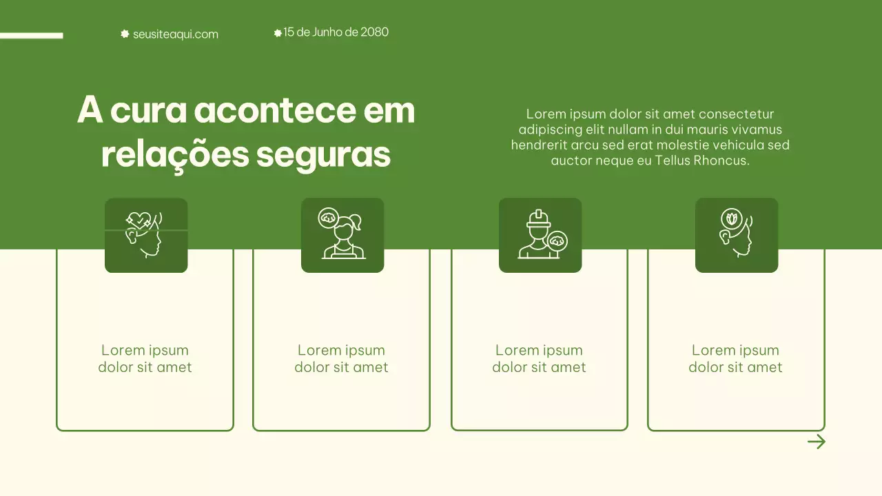 Apresentação de anúncio de bem-estar minimalista bege