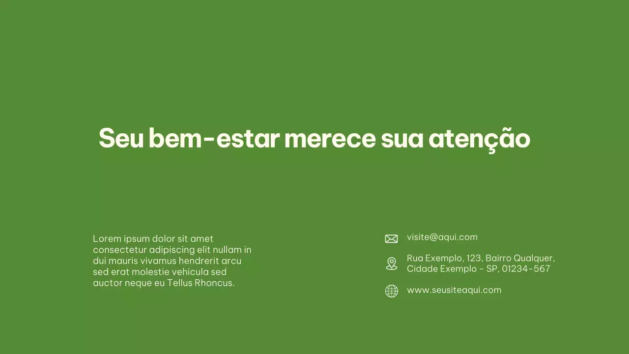 Apresentação de anúncio de bem-estar minimalista bege