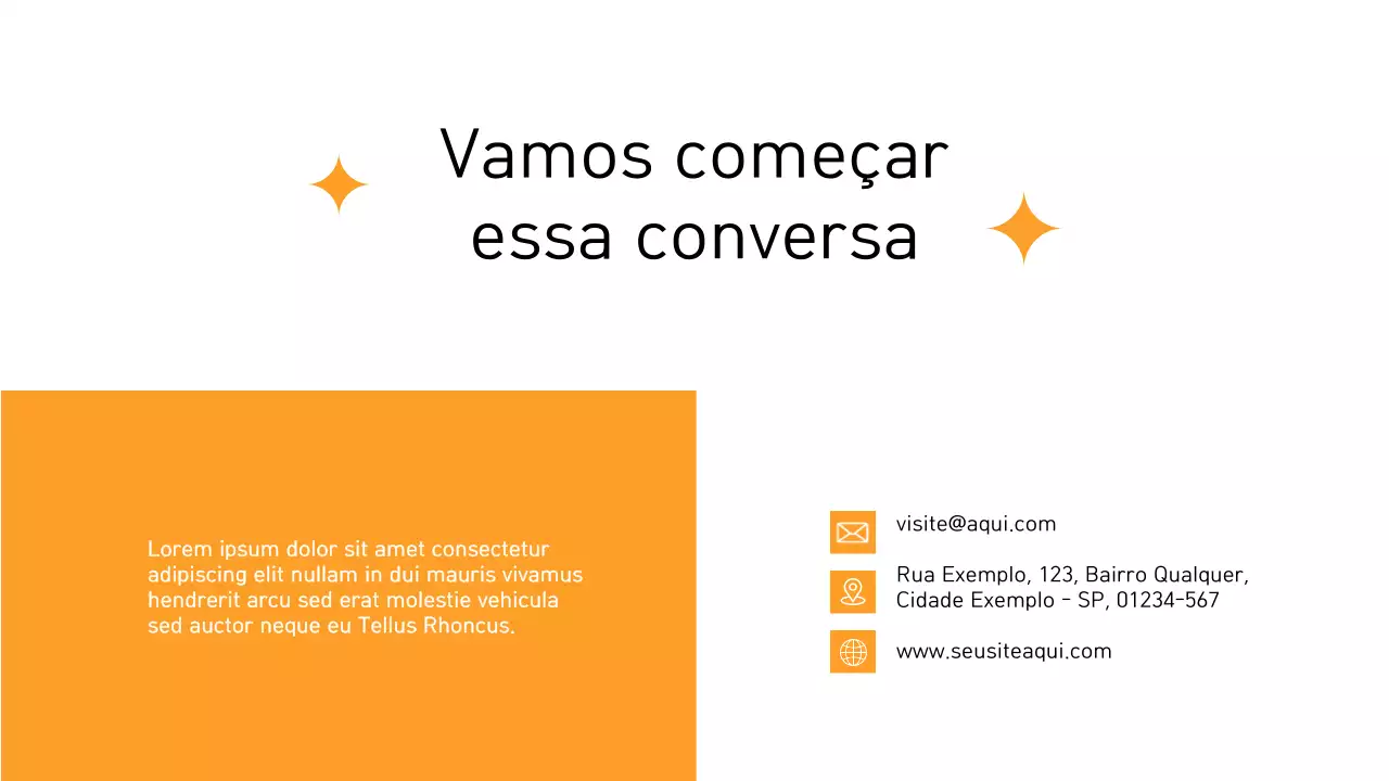 Apresentação do anúncio do Orange Modern Wellness