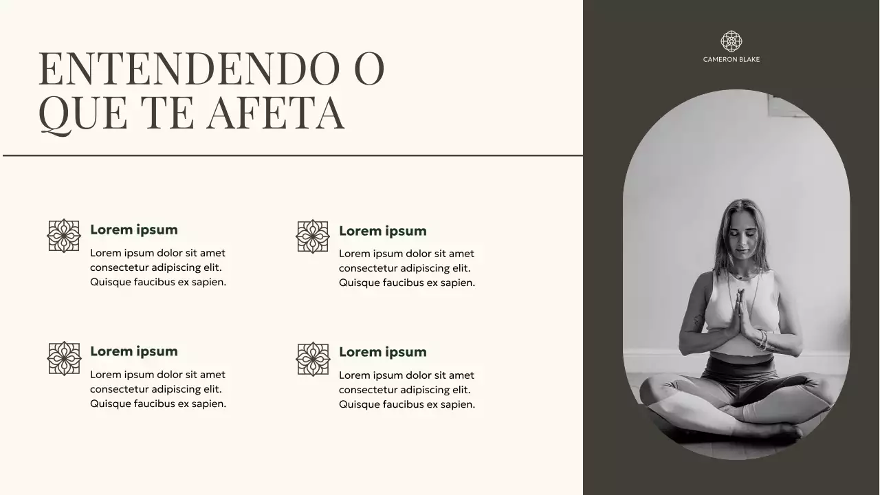 Apresentação de Bem-Estar Minimalista Cinza