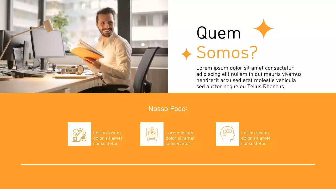 Apresentação do anúncio do Orange Modern Wellness