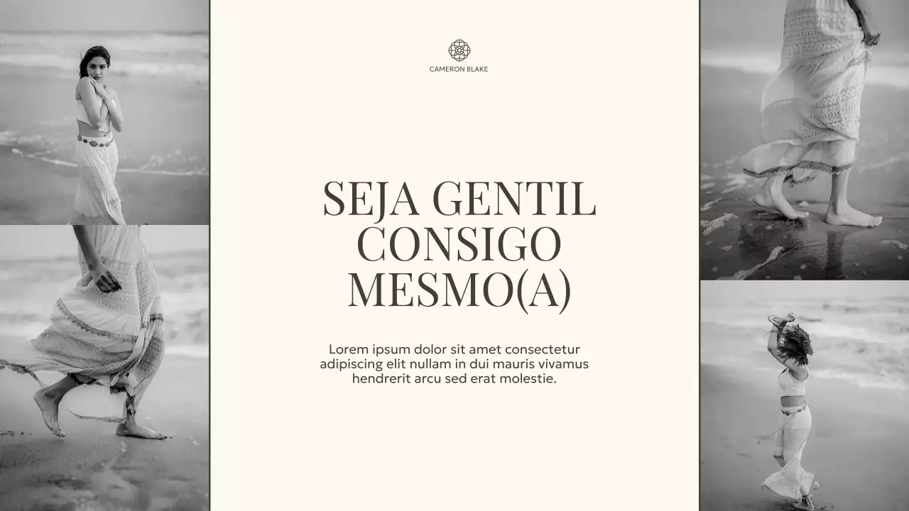 Apresentação de Bem-Estar Minimalista Cinza