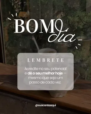 Postagem de motivação moderna marrom no Instagram