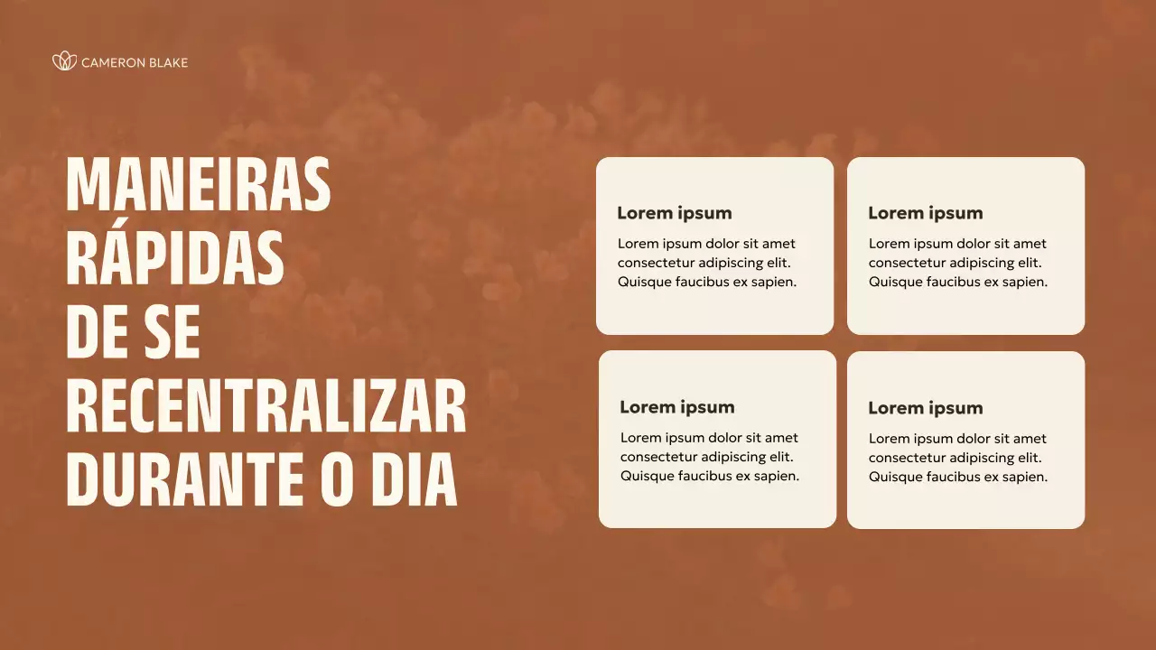 Apresentação Brown Minimal Wellness