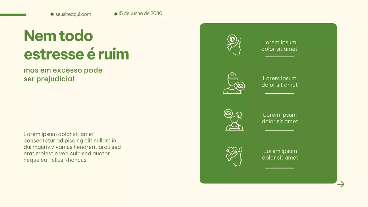 Apresentação de anúncio de bem-estar minimalista bege