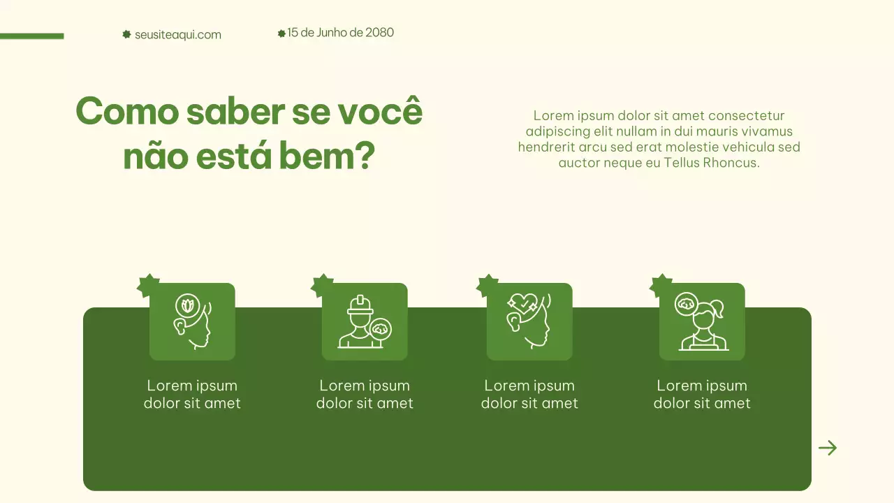 Apresentação de anúncio de bem-estar minimalista bege