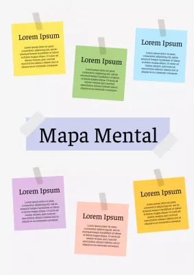 Cartaz colorido de mapa mental minimalista